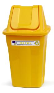 Lixeira Plastica Seletiva (Amarela) - Jott Play