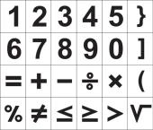 Carimbos Numeros e Sinais Matematicos (24 pecas)