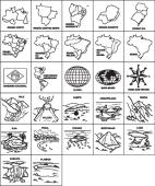 Carimbos Geografia e Mapas (27 pecas)