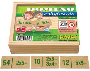 Jogo de Dominó Operações Matemáticas Multiplicação 28 peças Junges - Up  Brinquedos