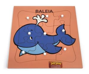 Quebra-Cabeças Desenho Animado Elefante Baleia Bbay Montessori
