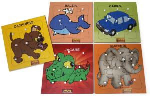 Kit 5 jogos educacional quebra cabeça puzzle alfabetização - Conecta - Quebra  Cabeça - Magazine Luiza