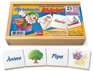 Jogo da Memoria Alfabetizacao com Objetos (40 pecas) - JottPlay - Compre  brinquedos educativos online