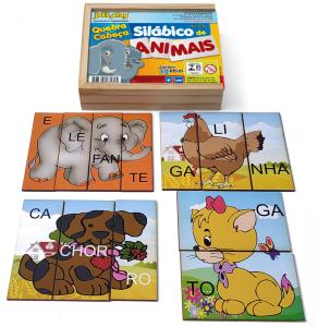 Quebra-cabeca silabico de Animais - JottPlay - Compre brinquedos educativos  online