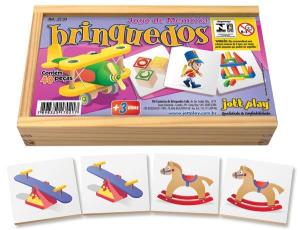 Jogo da memória 24 peças pedagógico - Comidinhas e Brinquedos - Sortido