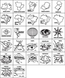 Carimbos Geografia e Mapas (27 pecas) - Jott Play