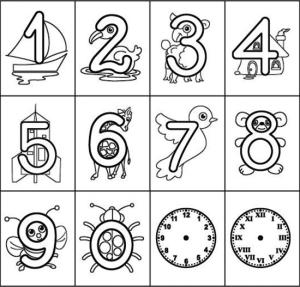 Carimbos Numeros Ilustrados (10 pecas) - Jott Play