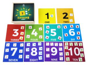 Jogo prendedor de numeros em ingles - Clothespin game - Jott Play